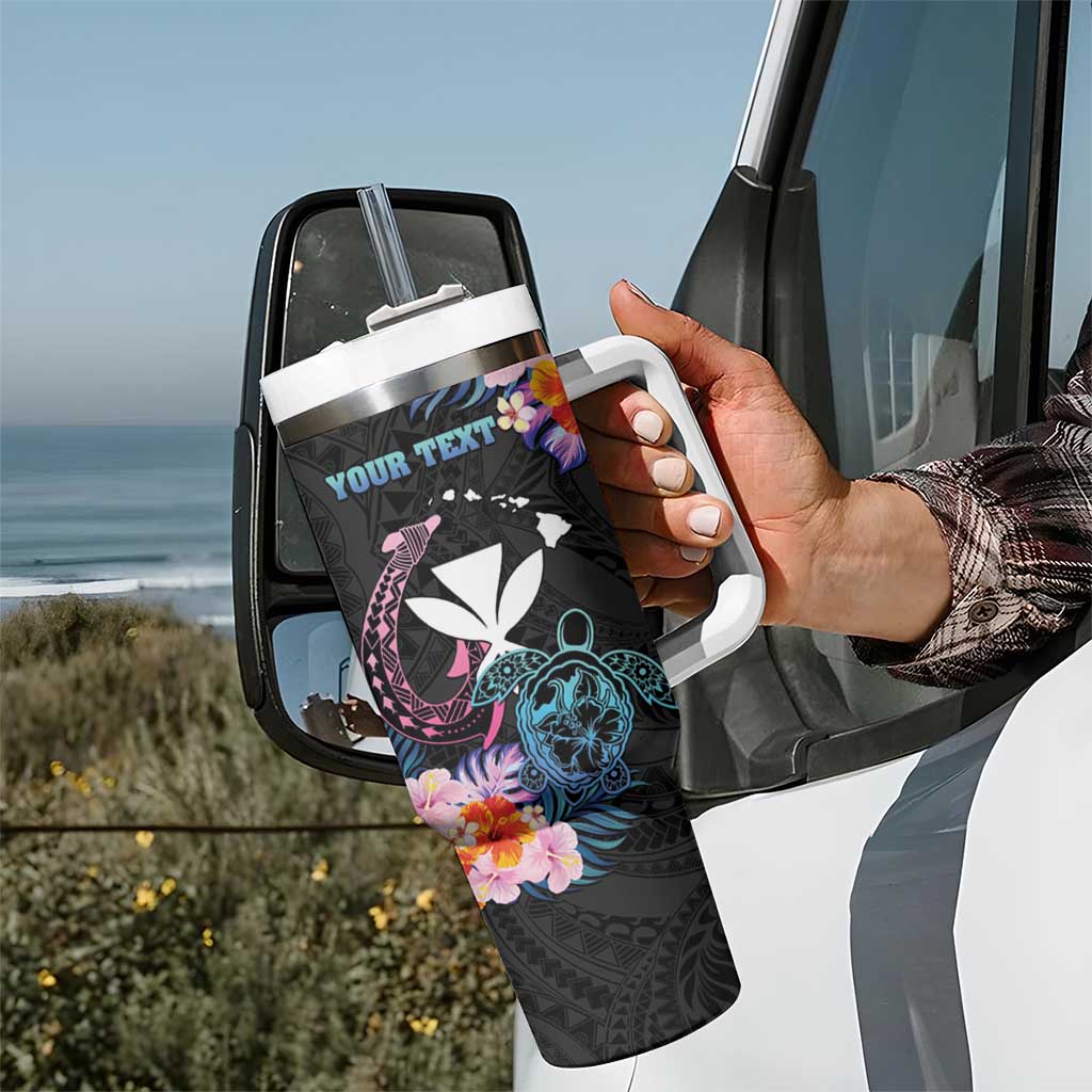 Personalised Hawaii Tumbler With Handle Kanaka Maoli With Fish Hook
