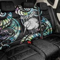 New Zealand Kiwi Bird Back Car Seat Cover Silver Fern Koru Paua Shell