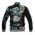 New Zealand Kiwi Bird Baseball Jacket Silver Fern Koru Paua Shell