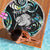 New Zealand Kiwi Bird Beach Blanket Silver Fern Koru Paua Shell