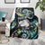 New Zealand Kiwi Bird Blanket Silver Fern Koru Paua Shell