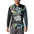 New Zealand Kiwi Bird Button Sweatshirt Silver Fern Koru Paua Shell