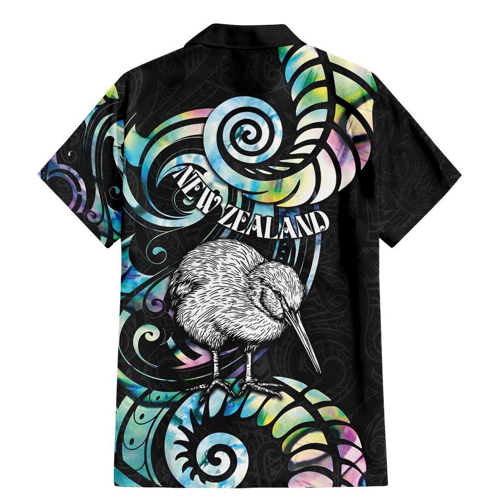 New Zealand Kiwi Bird Family Matching Mermaid Dress and Hawaiian Shirt Silver Fern Koru Paua Shell DT04 - Polynesian Pride