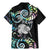 New Zealand Kiwi Bird Family Matching Mermaid Dress and Hawaiian Shirt Silver Fern Koru Paua Shell