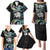 New Zealand Kiwi Bird Family Matching Puletasi and Hawaiian Shirt Silver Fern Koru Paua Shell