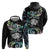 New Zealand Kiwi Bird Hoodie Silver Fern Koru Paua Shell