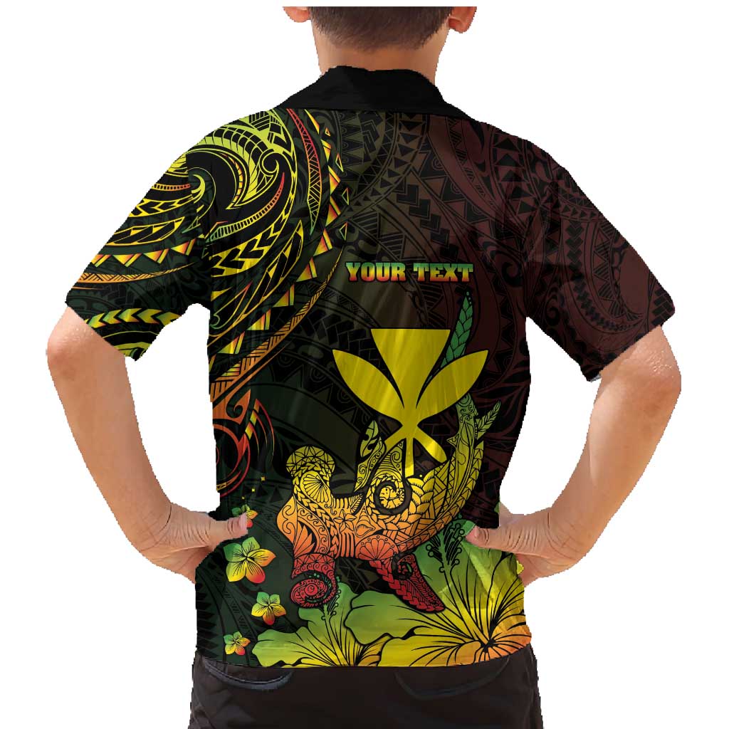 Personalised Hawaii Family Matching Mermaid Dress and Hawaiian Shirt Kanaka Maoli With Hammerhead Shark DT04 - Polynesian Pride