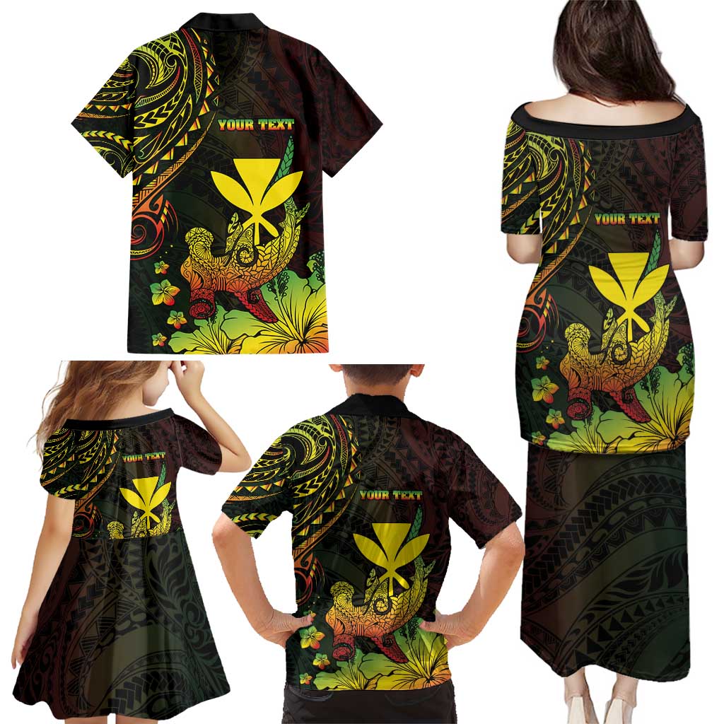 Personalised Hawaii Family Matching Puletasi and Hawaiian Shirt Kanaka Maoli With Hammerhead Shark DT04 - Polynesian Pride