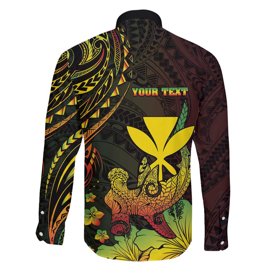 Personalised Hawaii Family Matching Summer Maxi Dress and Hawaiian Shirt Kanaka Maoli With Hammerhead Shark DT04 - Polynesian Pride