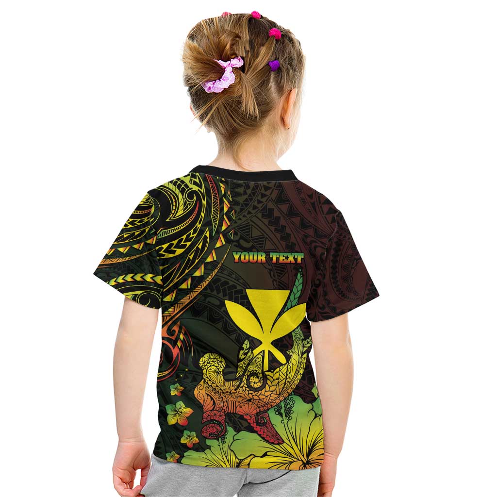 Personalised Hawaii Kid T Shirt Kanaka Maoli With Hammerhead Shark