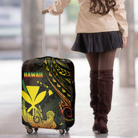 Hawaii Luggage Cover Kanaka Maoli With Hammerhead Shark DT04 - Polynesian Pride