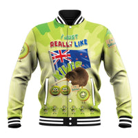 New Zealand Kiwi Baseball Jacket I Just Really Like Kiwis