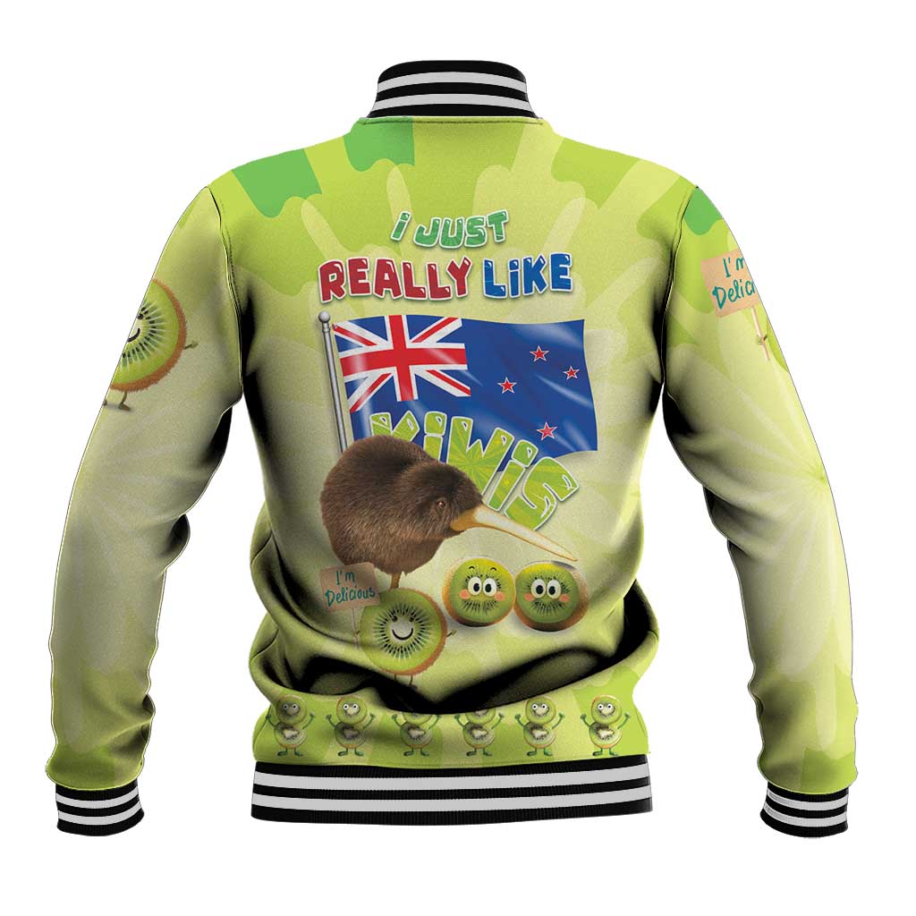 New Zealand Kiwi Baseball Jacket I Just Really Like Kiwis