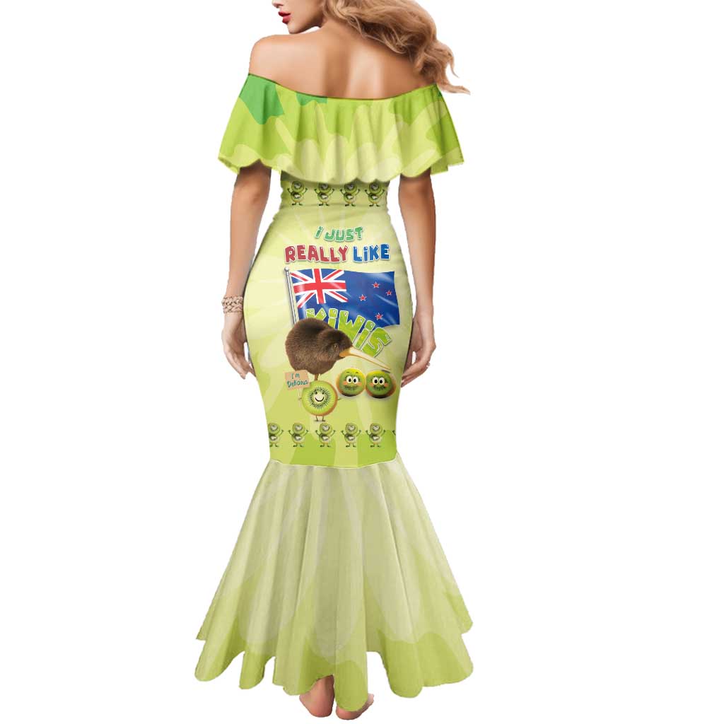 New Zealand Kiwi Family Matching Mermaid Dress and Hawaiian Shirt I Just Really Like Kiwis DT04 - Polynesian Pride