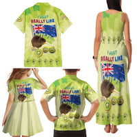 New Zealand Kiwi Family Matching Tank Maxi Dress and Hawaiian Shirt I Just Really Like Kiwis DT04 - Polynesian Pride