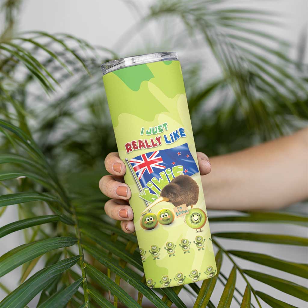 New Zealand Kiwi Skinny Tumbler I Just Really Like Kiwis