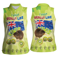 New Zealand Kiwi Women Sleeveless Polo Shirt I Just Really Like Kiwis
