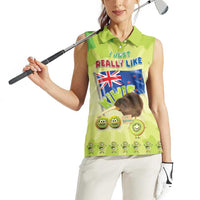 New Zealand Kiwi Women Sleeveless Polo Shirt I Just Really Like Kiwis