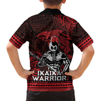 Hawaii Ikaika Warrior Family Matching Off Shoulder Maxi Dress and Hawaiian Shirt Hawaiian Tribal Tattoo DT04 - Polynesian Pride