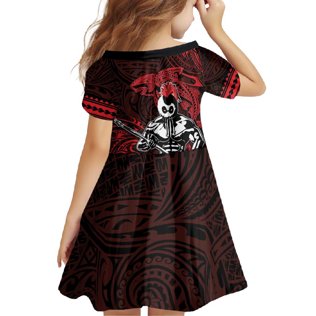 Hawaii Ikaika Warrior Family Matching Off Shoulder Maxi Dress and Hawaiian Shirt Hawaiian Tribal Tattoo DT04 - Polynesian Pride