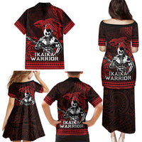 Hawaii Ikaika Warrior Family Matching Puletasi and Hawaiian Shirt Hawaiian Tribal Tattoo DT04 - Polynesian Pride