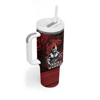 Hawaii Ikaika Warrior Tumbler With Handle Hawaiian Tribal Tattoo
