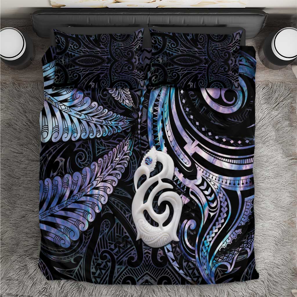 New Zealand Aotearoa Bedding Set Maori Hei Manaia Purple Paua Shell DT04 Purple - Polynesian Pride
