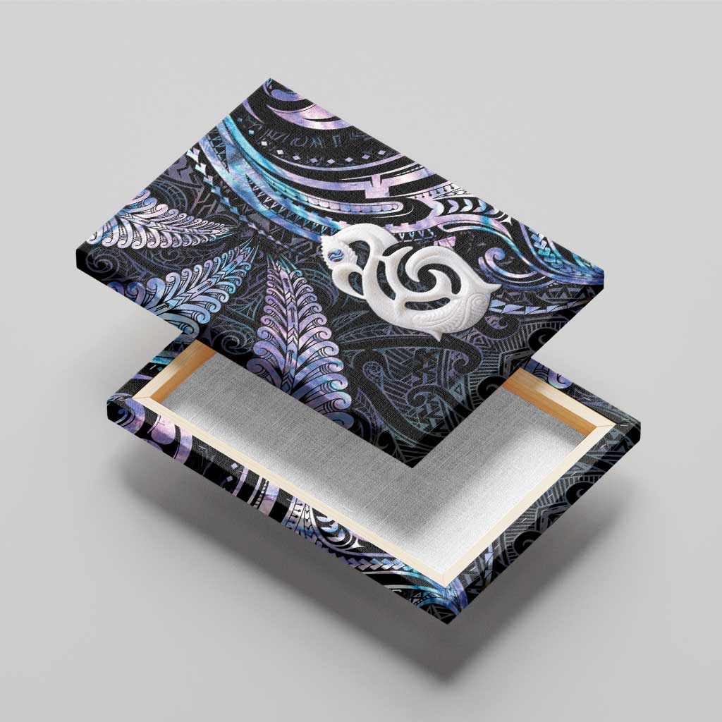 New Zealand Aotearoa Canvas Wall Art Maori Hei Manaia Purple Paua Shell