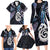 New Zealand Aotearoa Family Matching Long Sleeve Bodycon Dress and Hawaiian Shirt Maori Hei Manaia Purple Paua Shell