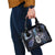 New Zealand Aotearoa Shoulder Handbag Maori Hei Manaia Purple Paua Shell