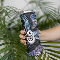 New Zealand Aotearoa Skinny Tumbler Maori Hei Manaia Purple Paua Shell DT04 - Polynesian Pride