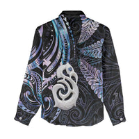 New Zealand Aotearoa Women Casual Shirt Maori Hei Manaia Purple Paua Shell DT04 - Polynesian Pride