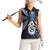 New Zealand Aotearoa Women Sleeveless Polo Shirt Maori Hei Manaia Purple Paua Shell