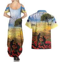 New Zealand ANZAC Day Couples Matching Summer Maxi Dress and Hawaiian Shirt The Ode Remembrance And Poppy DT04 - Polynesian Pride