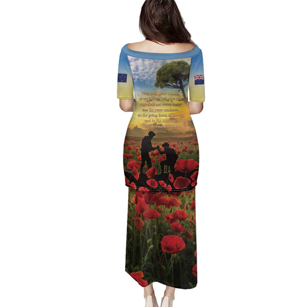 New Zealand ANZAC Day Family Matching Puletasi and Hawaiian Shirt The Ode Remembrance And Poppy DT04 - Polynesian Pride