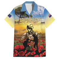 New Zealand ANZAC Day Family Matching Short Sleeve Bodycon Dress and Hawaiian Shirt The Ode Remembrance And Poppy DT04 Dad's Shirt - Short Sleeve Yellow - Polynesian Pride