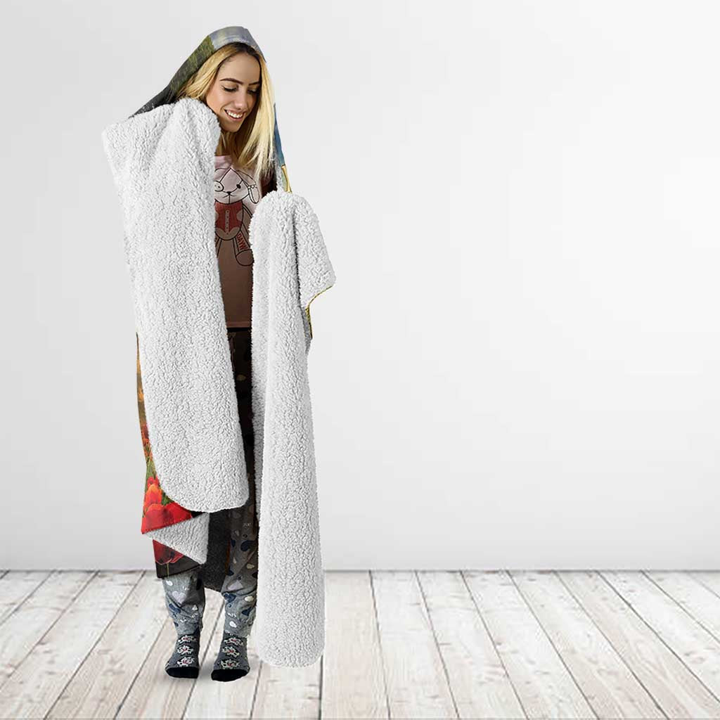 New Zealand ANZAC Day Hooded Blanket The Ode Remembrance And Poppy