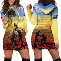 New Zealand ANZAC Day Hoodie Dress The Ode Remembrance And Poppy