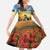 New Zealand ANZAC Day Kid Short Sleeve Dress The Ode Remembrance And Poppy