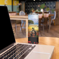 New Zealand ANZAC Day Skinny Tumbler The Ode Remembrance And Poppy