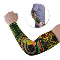 Vanuatu Language Week Arm Sleeves Boar Tusk Warrior Tribal Floral Pattern