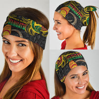 Vanuatu Language Week Neck Gaiter Boar Tusk Warrior Tribal Floral Pattern