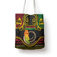 Vanuatu Language Week Tote Bag Boar Tusk Warrior Tribal Floral Pattern