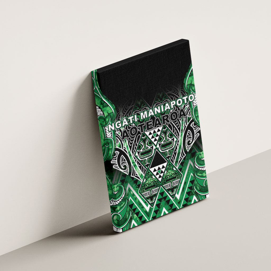 Aotearoa Ngati Maniapoto Canvas Wall Art Maori Tribal Green Paua Shell Pattern DT05 - Polynesian Pride