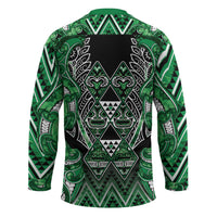 Aotearoa Ngati Maniapoto Hockey Jersey Maori Tribal Green Paua Shell Pattern DT05 - Polynesian Pride