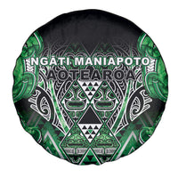 Aotearoa Ngati Maniapoto Spare Tire Cover Maori Tribal Green Paua Shell Pattern DT05 - Polynesian Pride