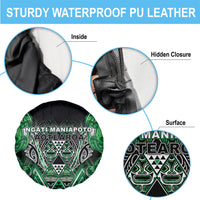 Aotearoa Ngati Maniapoto Spare Tire Cover Maori Tribal Green Paua Shell Pattern DT05 - Polynesian Pride