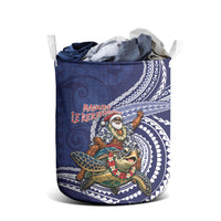 Samoa Christmas Laundry Basket Santa Riding Sea Turtle DT05 - Polynesian Pride