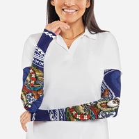 Samoa Christmas Arm Sleeves Santa Riding Sea Turtle