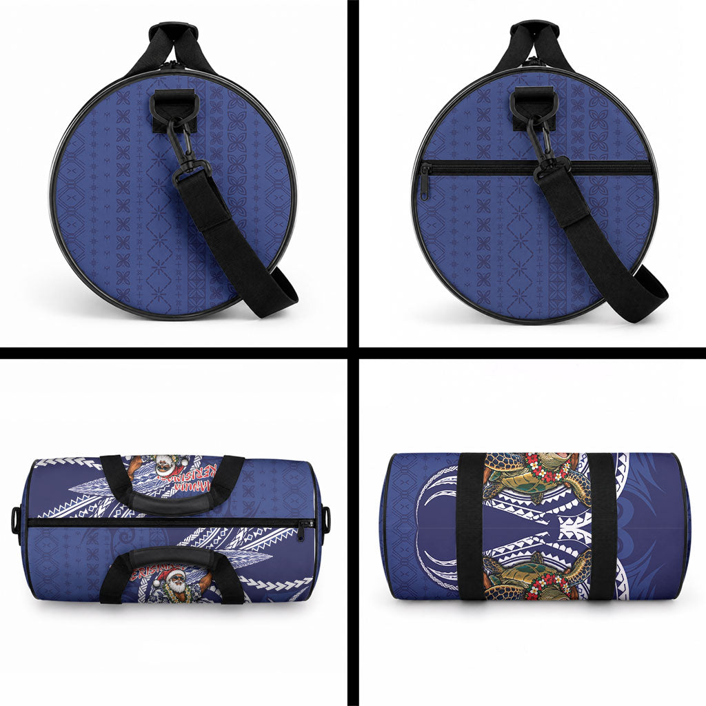 Samoa Christmas Duffle Bag Santa Riding Sea Turtle DT05 - Polynesian Pride